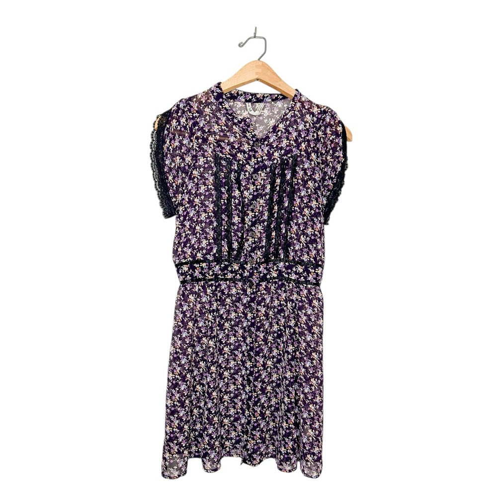 Free People 2000s Twee Indie Sleaze Sheer‎ Floral Print Mini Dress 4